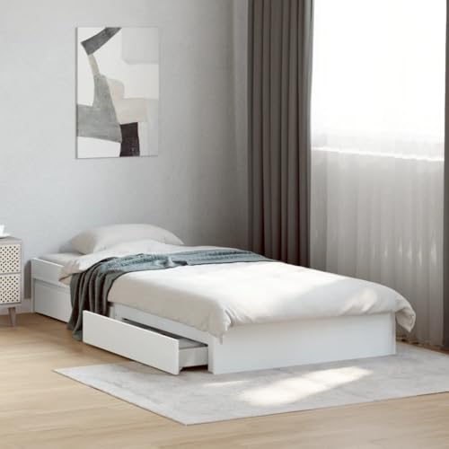 GCHDHAPB Home-Beds & Accessories,Betten & Bettrahmen,Bettrahmen mit Schubladen ohne Matratze,Weiß 90x200 cm GCHDHAPB Home-Beds & Accessories,Betten & Bettrahmen,Bettrahmen mit Schubladen ohne Matratze,Weiß 90x200 cm von GCHDHAPB