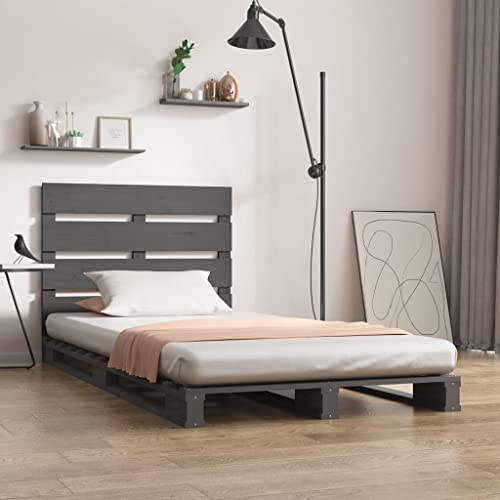 GCHDHAPB Home-Beds & Accessories,Betten & Bettrahmen,Bettrahmen ohne Matratze Grau 100x200 cm Massivholz Kiefer GCHDHAPB Home-Beds & Accessories,Betten & Bettrahmen,Bettrahmen ohne Matratze Grau 100x200 cm Massivholz Kiefer von GCHDHAPB