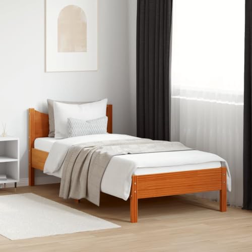 GCHDHAPB Home-Beds & Accessories,Betten & Bettrahmen,Bettrahmen ohne Matratze Wachs braun 90x190 cm Einzelbett Massivholz Kiefer GCHDHAPB Home-Beds & Accessories,Betten & Bettrahmen,Bettrahmen ohne Matratze Wachs braun 90x190 cm Einzelbett Massivholz Kiefer von GCHDHAPB