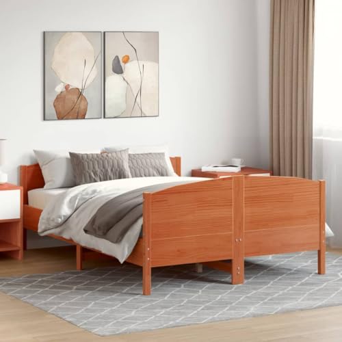 GCHDHAPB Home-Beds & Accessories,Betten & Bettrahmen,Bettrahmen ohne Matratze Wax Braun 120x200 cm Massivholz Kiefer GCHDHAPB Home-Beds & Accessories,Betten & Bettrahmen,Bettrahmen ohne Matratze Wax Braun 120x200 cm Massivholz Kiefer von GCHDHAPB