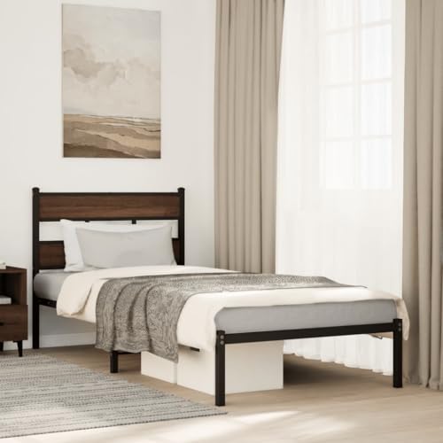 GCHDHAPB Home-Beds & Accessories,Betten & Bettrahmen,Bettrahmen ohne Matratze mit Kopfteil Braun Eiche 90x200 cm GCHDHAPB Home-Beds & Accessories,Betten & Bettrahmen,Bettrahmen ohne Matratze mit Kopfteil Braun Eiche 90x200 cm von GCHDHAPB
