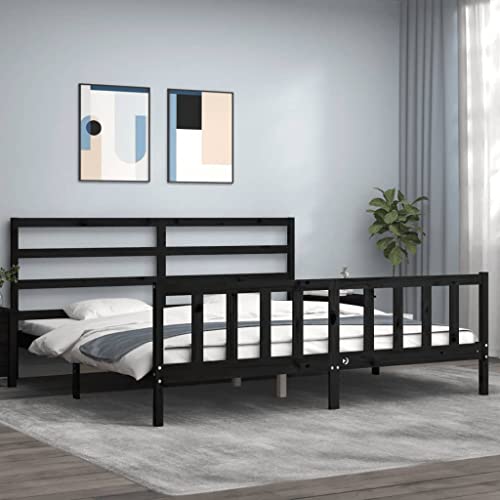 GCHDHAPB Home-Beds & Accessories,Betten & Bettrahmen,Bettrahmen ohne Matratze schwarz 200x200 cm Massivholz Kiefer GCHDHAPB Home-Beds & Accessories,Betten & Bettrahmen,Bettrahmen ohne Matratze schwarz 200x200 cm Massivholz Kiefer von GCHDHAPB