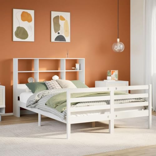 GCHDHAPB Home-Beds & Accessories,Betten & Bettrahmen,Bücherregal Bett ohne Matratze Weiß 160x200 cm Massivholz Kiefer GCHDHAPB Home-Beds & Accessories,Betten & Bettrahmen,Bücherregal Bett ohne Matratze Weiß 160x200 cm Massivholz Kiefer von GCHDHAPB