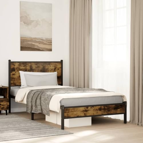 GCHDHAPB Home-Beds & Accessories,Betten & Bettrahmen,Metallbettrahmen ohne Matratze, Raucheiche 100x190 cm GCHDHAPB Home-Beds & Accessories,Betten & Bettrahmen,Metallbettrahmen ohne Matratze, Raucheiche 100x190 cm von GCHDHAPB