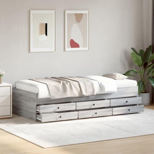 GCHDHAPB Home-Beds & Accessories,Betten & Bettrahmen,Tagesbett mit Schubladen ohne Matratze,Grau Sonoma 100x200 cm GCHDHAPB Home-Beds & Accessories,Betten & Bettrahmen,Tagesbett mit Schubladen ohne Matratze,Grau Sonoma 100x200 cm von GCHDHAPB