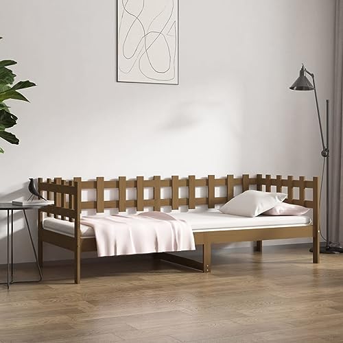 GCHDHAPB Home-Beds & Accessories,Betten & Bettrahmen,Tagesbett ohne Matratze Honigbraun 90x190 cm Einzelbett Massivholz Kiefer GCHDHAPB Home-Beds & Accessories,Betten & Bettrahmen,Tagesbett ohne Matratze Honigbraun 90x190 cm Einzelbett Massivholz Kiefer von GCHDHAPB