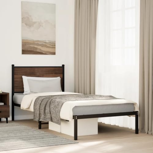 GCHDHAPB Home-Beds & Zubehör, Betten & Rahmen, Bettgestell aus Metall ohne Matratze Eiche Braun 75 x 190 cm kleines Einzelbett GCHDHAPB Home-Beds & Zubehör, Betten & Rahmen, Bettgestell aus Metall ohne Matratze Eiche Braun 75 x 190 cm kleines Einzelbett von GCHDHAPB