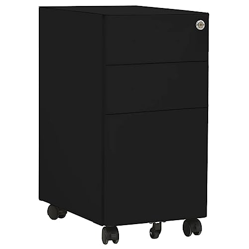 GCHDHAPB Home-Cabinets & Storage, Aktenschränke, mobiler Aktenschrank, schwarz, 30 x 45 x 59 cm, Stahl von GCHDHAPB