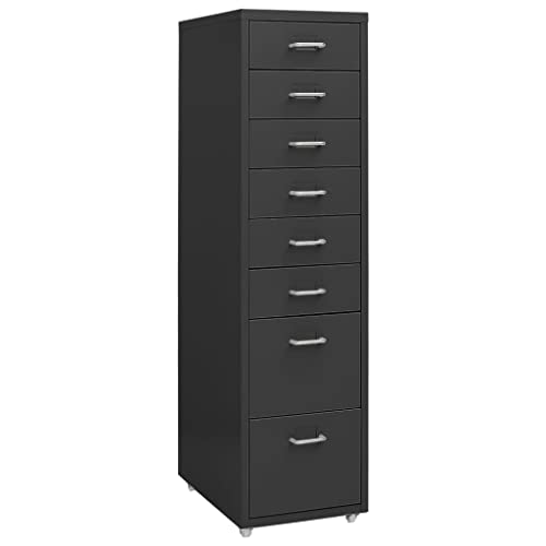 GCHDHAPB Home-Cabinets & Storage,Aktenschränke,Mobiler Aktenschrank,Anthrazit,28x41x109 cm Metall von GCHDHAPB
