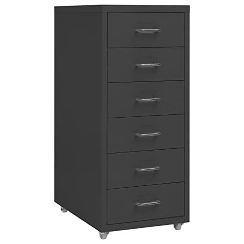 GCHDHAPB Home-Cabinets & Storage,Aktenschränke,Mobiler Aktenschrank,Anthrazit,28x41x69 cm Metall von GCHDHAPB