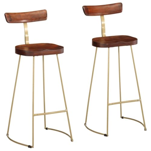 GCHDHAPB Home-Chairs,Table & Barhocker,Barhocker,2 Stück 49x43x103cm Massivholz Mango von GCHDHAPB