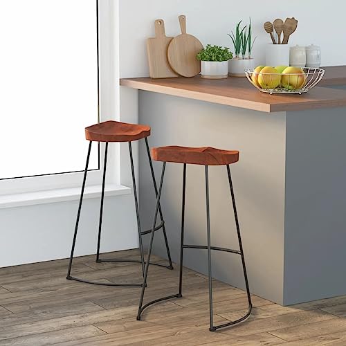 GCHDHAPB Home-Chairs,Table & Barhocker,Gavin Barhocker,2 Stück 50x40x78cm Massivholz Mango von GCHDHAPB