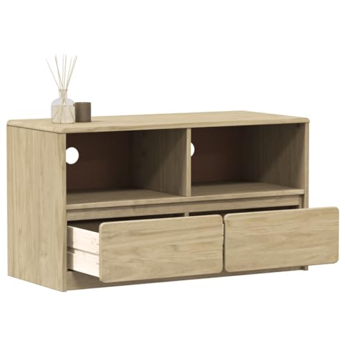GCHDHAPB Home-Entertainment Center & TV-Ständer, TV-Schrank, SAUDA Eiche, 99 x 43 x 55 cm, Massivholz Kiefer von GCHDHAPB
