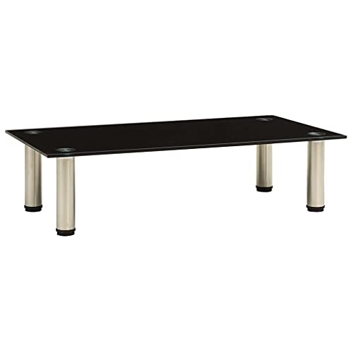 GCHDHAPB Home-Entertainment Center & TV-Ständer, TV-Ständer, Schwarz, 60 x 35 x 17 cm, gehärtetes Glas von GCHDHAPB