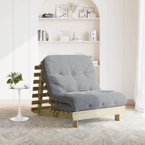 GCHDHAPB Home-Futons Futon Schlafsofa mit Matratze 80x206x11cm Imprägniertes Holz Kiefer von GCHDHAPB