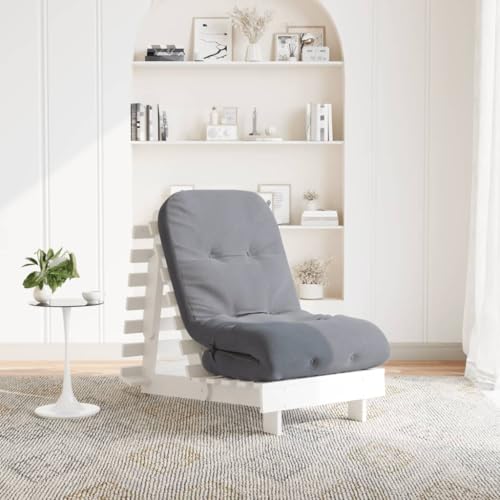 GCHDHAPB Home-Futons Futon Schlafsofa mit Matratze weiß 60x206x11 cm Massivholz Kiefer von GCHDHAPB