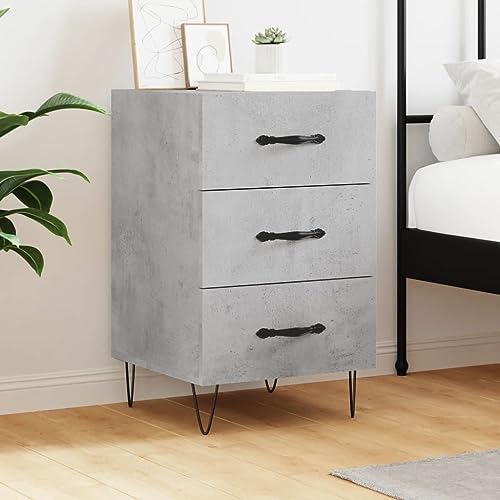GCHDHAPB Home Nachttische, Nachttisch, Beton, Grau, 40 x 40 x 66 cm, Holz von GCHDHAPB