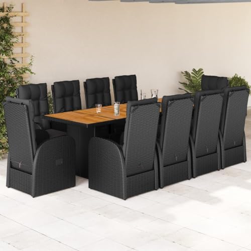 GCHDHAPB Home-Outdoor Gartenmöbel-Set, 11-teilig, mit Kissen, schwarzes Polyrattan GCHDHAPB Home-Outdoor Gartenmöbel-Set, 11-teilig, mit Kissen, schwarzes Polyrattan von GCHDHAPB