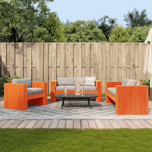 GCHDHAPB Home-Outdoor Gartenmöbel-Set, 2-teilig, Wachsbraun, Massivholz, Kiefer von GCHDHAPB