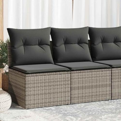GCHDHAPB Home-Outdoor Gartenmöbel-Set, 2-teiliges Gartensofa-Set mit Kissen, Polyrattan-Akazie, Grau von GCHDHAPB