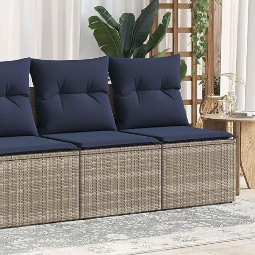 GCHDHAPB Home-Outdoor Gartenmöbel-Set, 2-teiliges Gartensofa-Set mit Kissen, Polyrattan-Akazie, Grau von GCHDHAPB