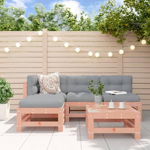 GCHDHAPB Home-Outdoor Gartenmöbel-Set, 5-teilig, Massivholz, Douglas von GCHDHAPB