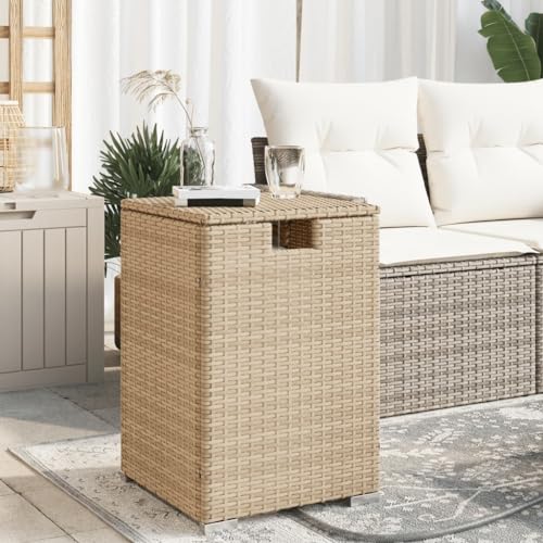 GCHDHAPB Home-Outdoor Home-Outdoor Propan-Tische, Propan-Tankabdeckung, Beige, 40 x 40 x 60 cm, Poly-Rattan von GCHDHAPB
