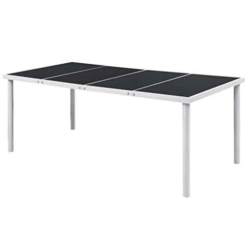 GCHDHAPB Home-Outdoor Home-Outdoor Tische, Gartentisch, 190 x 90 x 74 cm, schwarzer Stahl von GCHDHAPB