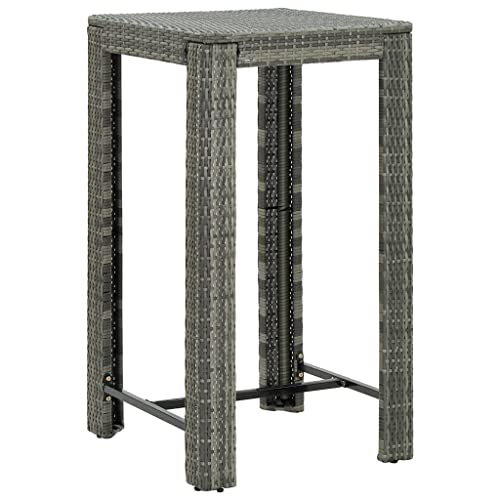 GCHDHAPB Home-Outdoor Home-Outdoor Tische Garten Bartisch Grau 60,5 x 60,5 x 110,5 cm Polyrattan von GCHDHAPB
