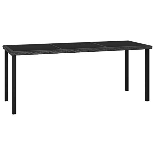 GCHDHAPB Home-Outdoor Home-Outdoor Tische Garten Esstisch Schwarz 180 x 70 x 73 cm Polyrattan GCHDHAPB Home-Outdoor Home-Outdoor Tische Garten Esstisch Schwarz 180 x 70 x 73 cm Polyrattan von GCHDHAPB