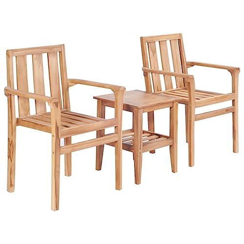 GCHDHAPB Home-Outdoor Möbel-Set, 3-teiliges Bistro-Set, massives Teakholz GCHDHAPB Home-Outdoor Möbel-Set, 3-teiliges Bistro-Set, massives Teakholz von GCHDHAPB