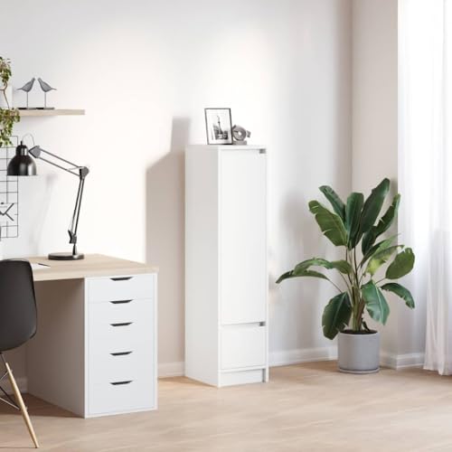 GCHDHAPB Home-Schränke & Aufbewahrung, Buffets & Sideboards, Highboard Weiß, 29,5 x 34 x 119,5 cm, Holzwerkstoff von GCHDHAPB