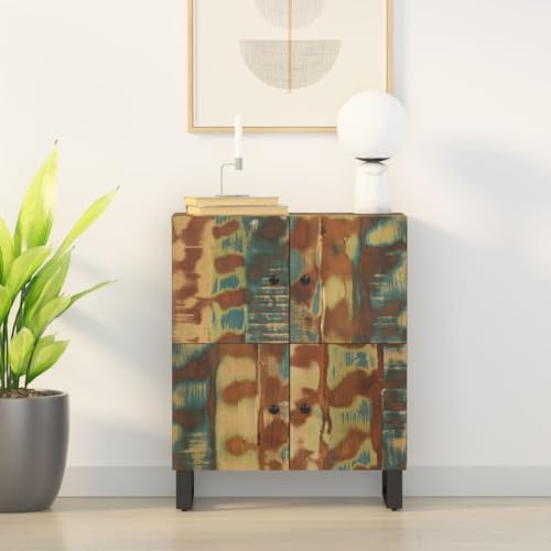 GCHDHAPB Home-Schränke & Aufbewahrung, Buffets & Sideboards, Sideboard mit 4 Türen, 60 x 33 x 75 cm, Massivholz, recycelt von GCHDHAPB