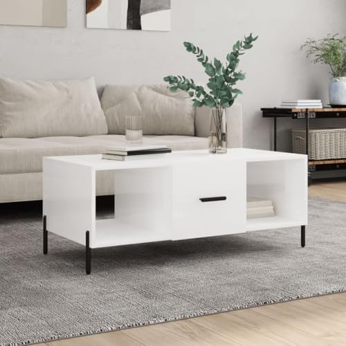 GCHDHAPB Home-Tische, Akzenttische, Couchtische, Couchtisch, Hochglanz-Weiß, 102 x 50 x 40 cm, Holzwerkstoff GCHDHAPB Home-Tische, Akzenttische, Couchtische, Couchtisch, Hochglanz-Weiß, 102 x 50 x 40 cm, Holzwerkstoff von GCHDHAPB