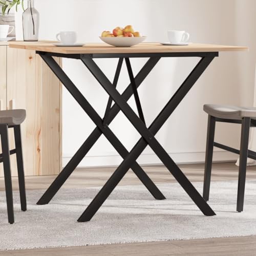 GCHDHAPB Home-Tische, Küchen- und Esszimmertische, Esstisch, X-Rahmen, 80 x 80 x 75 cm, Massivholz, Kiefer und Stahl GCHDHAPB Home-Tische, Küchen- und Esszimmertische, Esstisch, X-Rahmen, 80 x 80 x 75 cm, Massivholz, Kiefer und Stahl von GCHDHAPB