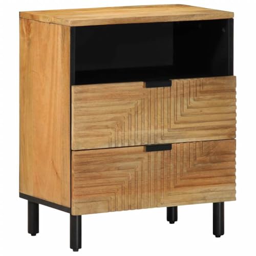 GCHDHAPB Home-Tische, Nachttische, Nachtkommode, Braun, 50 x 33 x 62 cm, Massivholz, Mango von GCHDHAPB