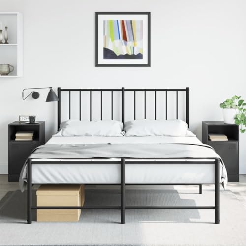 GCHDHAPB Home-Tische, Nachttische, Nachttische, 2 Stück, schwarz, 34,5 x 39 x 62 cm, Stahl von GCHDHAPB
