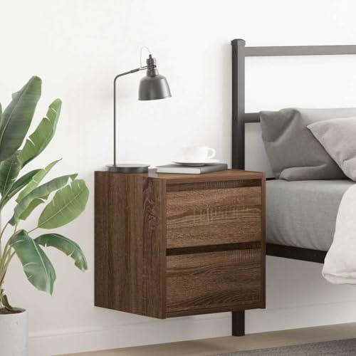 GCHDHAPB Home-Tische, Nachttische, Wand-Nachtkommode, braune Eiche, 38 x 34 x 40 cm von GCHDHAPB
