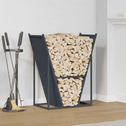 GCHDHAPB Kaminholzregal anthrazit 69,5x35x81cm kaltgewalzter Stahl GCHDHAPB Kaminholzregal anthrazit 69,5x35x81cm kaltgewalzter Stahl von GCHDHAPB