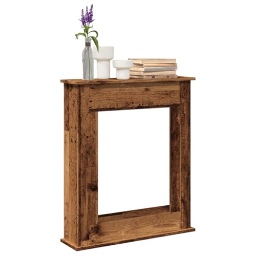 GCHDHAPB Kaminumrandung Altholz 75x20x87,5cm Holzwerkstoff Haus & Garten Kamin & Holzofen Zubehör von GCHDHAPB
