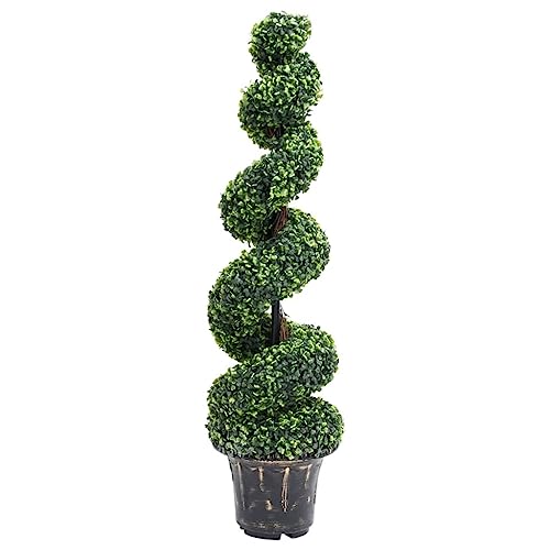 GCHDHAPB Künstliche Buchsbaum-Spiralpflanze mit Topf grün 117 cm Haus & Garten Dekor Künstliche Flora von GCHDHAPB