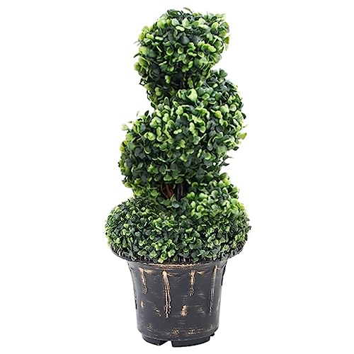 GCHDHAPB Künstliche Buchsbaum-Spiralpflanze mit Topf grün 59 cm Haus & Garten Dekor Künstliche Flora von GCHDHAPB
