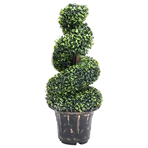 GCHDHAPB Künstliche Buchsbaum-Spiralpflanze mit Topf grün 89 cm Haus & Garten Dekor Künstliche Flora von GCHDHAPB