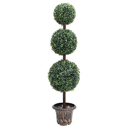 GCHDHAPB Künstliche Buchsbaumpflanze mit Topf, kugelförmig, grün, 118 cm, Heim- und Gartendekoration, künstliche Flora von GCHDHAPB