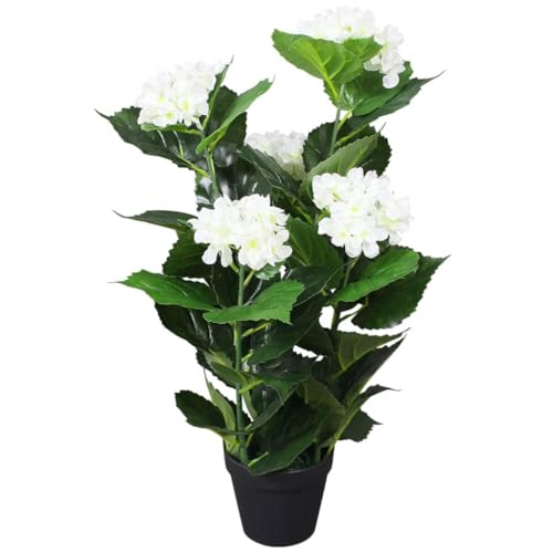 GCHDHAPB Künstliche Hortensien Pflanze mit Topf 60 cm Weiß Home & Garden Decor Künstliche Flora GCHDHAPB Künstliche Hortensien Pflanze mit Topf 60 cm Weiß Home & Garden Decor Künstliche Flora von GCHDHAPB