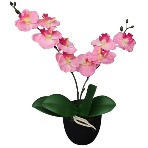 GCHDHAPB Künstliche Orchidee Pflanze mit Topf 30 cm Rosa Home & Garden Decor Künstliche Flora GCHDHAPB Künstliche Orchidee Pflanze mit Topf 30 cm Rosa Home & Garden Decor Künstliche Flora von GCHDHAPB