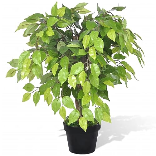 GCHDHAPB Künstlicher Zwergficus mit Topf 60 cm Haus & Garten Dekor Kunstflora von GCHDHAPB