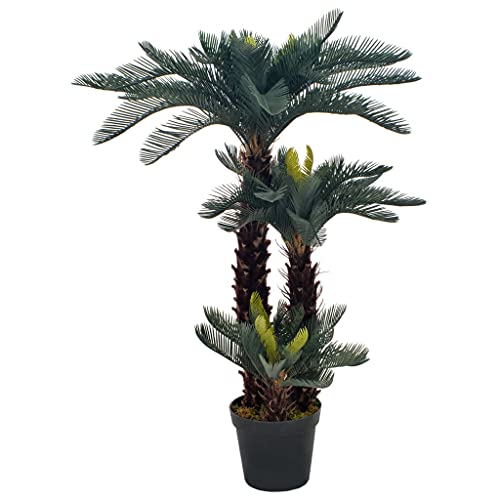 GCHDHAPB Kunstpflanze Cycas Palme mit Topf Grün 125 cm Haus & Garten Dekor Künstliche Flora von GCHDHAPB