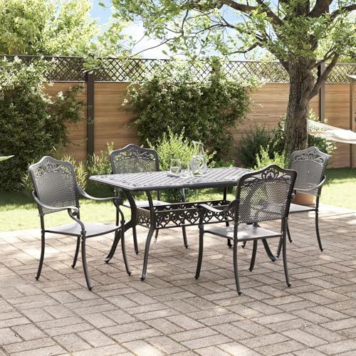 GCHDHAPB Möbel, Sets, 3er-Set, schwarzer Aluminiumguss, 4-Sitzer, robuster Gartentisch GCHDHAPB Möbel, Sets, 3er-Set, schwarzer Aluminiumguss, 4-Sitzer, robuster Gartentisch von GCHDHAPB