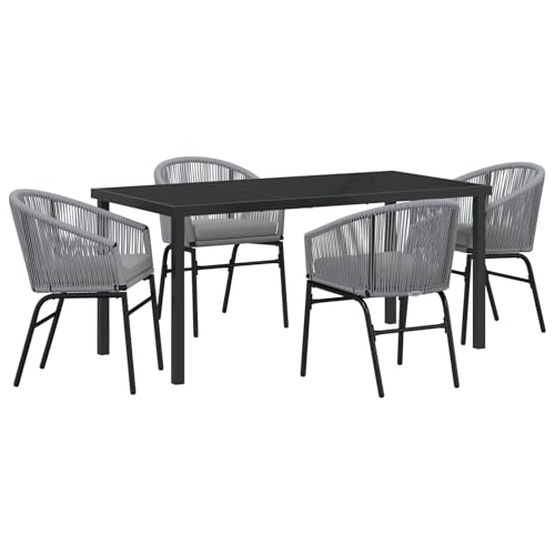 GCHDHAPB Möbel, Sets, 5-teiliges Garten-Esszimmer-Set, grau, Polyrattan GCHDHAPB Möbel, Sets, 5-teiliges Garten-Esszimmer-Set, grau, Polyrattan von GCHDHAPB